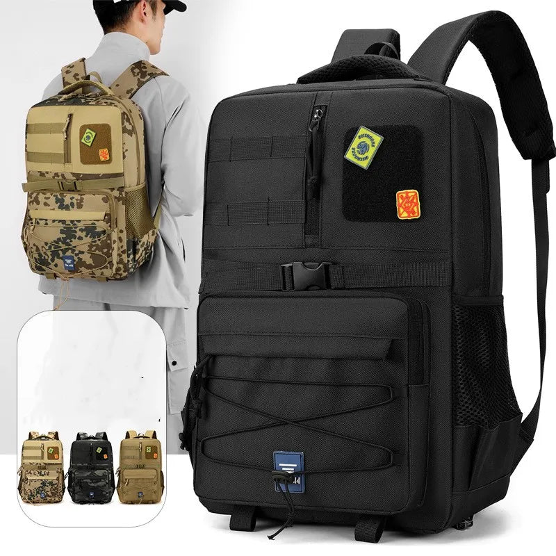 Unisex Basic Solid Color Camouflage Oxford Cloth Travel Bags