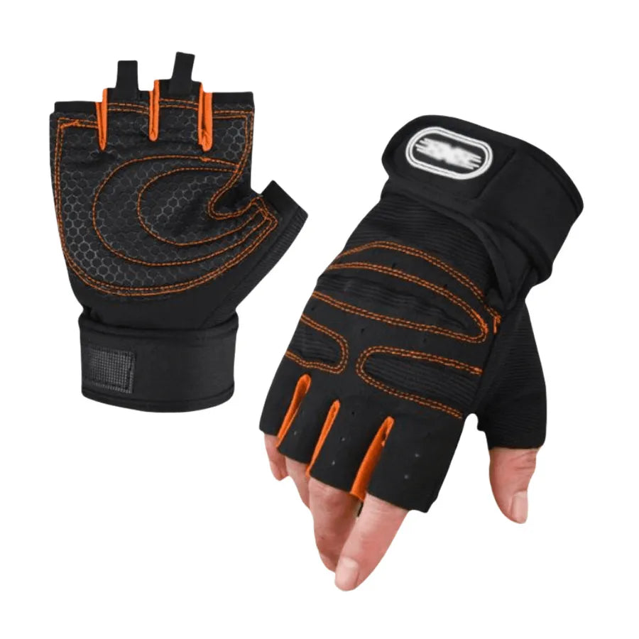 New Protective Anti-slip Wrist Barbell Riding Sports Fitness Half-finger Gloves Men's and Women's Equipment   Gloves