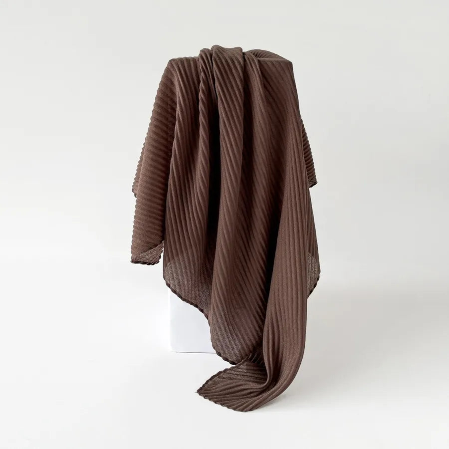 Women's Elegant Simple Style Solid Color Imitation cotton and linen Silk Scarf