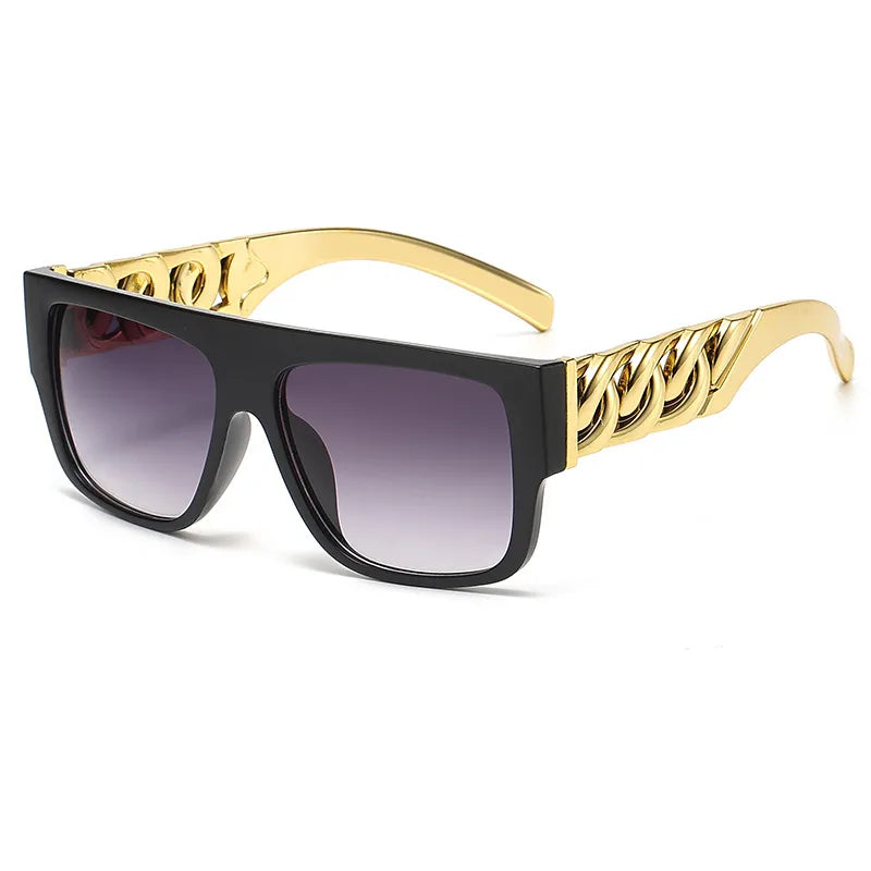 ig style punk geometric ac square full frame men's sunglasses