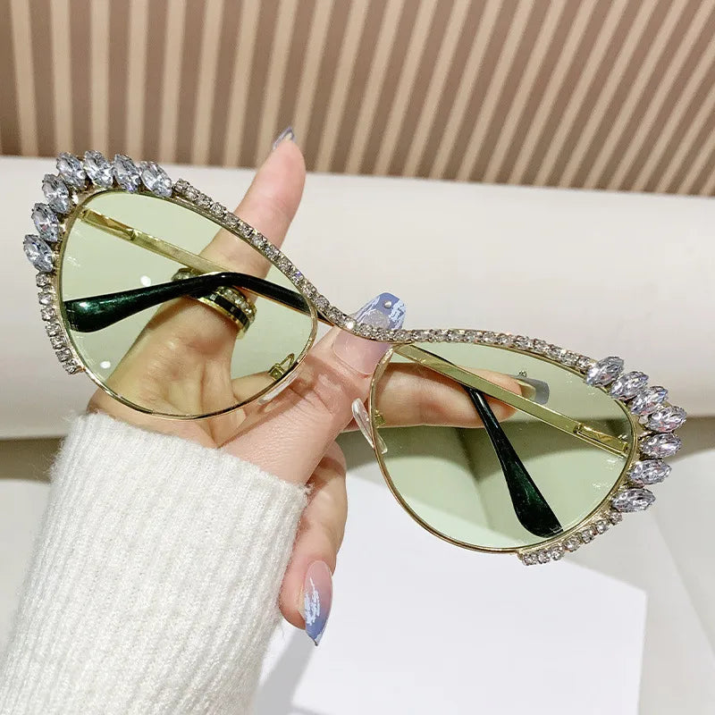 Elegant Hawaiian Geometric Ac Special-Shaped Mirror Full Frame Women's Sunglasses