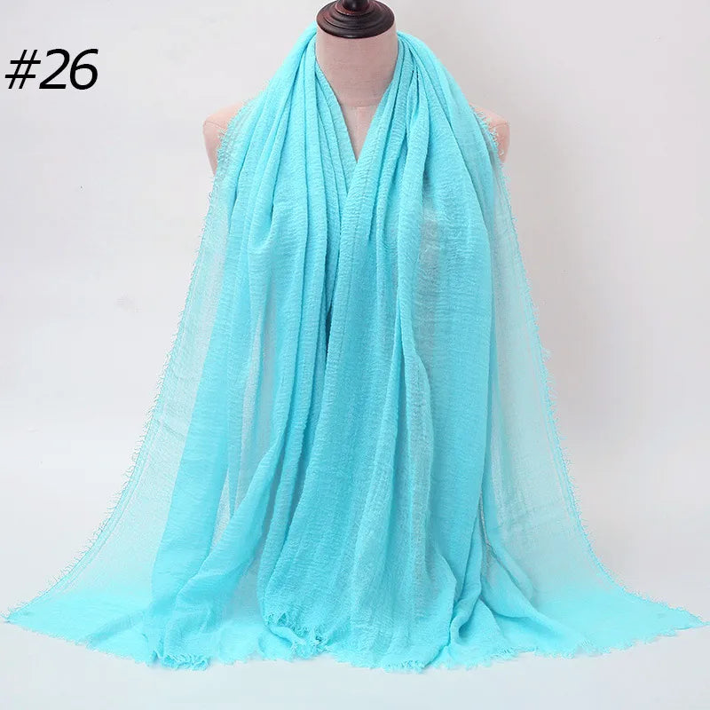 fashion solid color cotton pashmina scarves