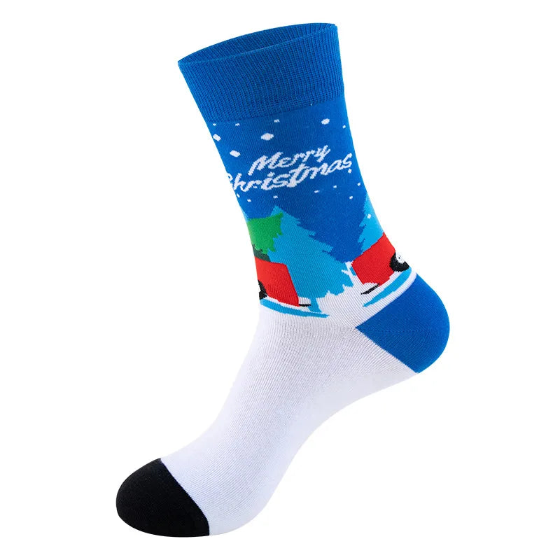 Christmas Cute Modern Style Unisex Christmas Tree Gingerbread Snowman Cotton Polyester Ankle Socks A Pair