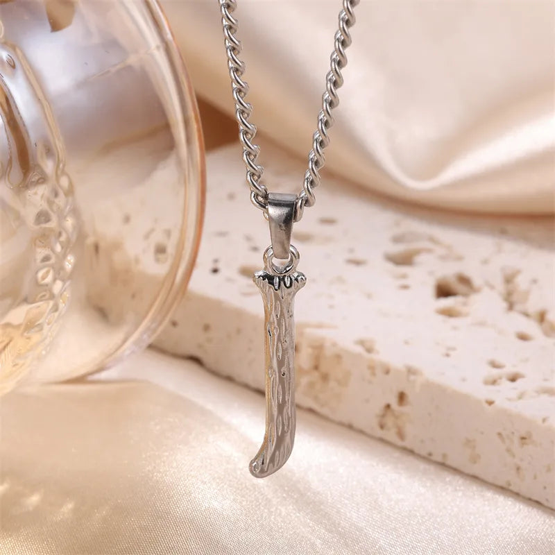 Wholesale Jewelry Sweet Simple Style Artistic Letter 201 Stainless Steel 304 Stainless Steel 18K Gold Plated Plating Pendant Necklace