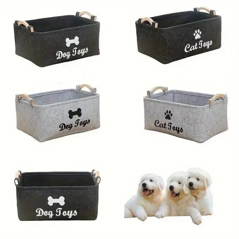 Factory direct dog toy felt storage box home storage basket  sundries dirty clothes storage bag storage basket