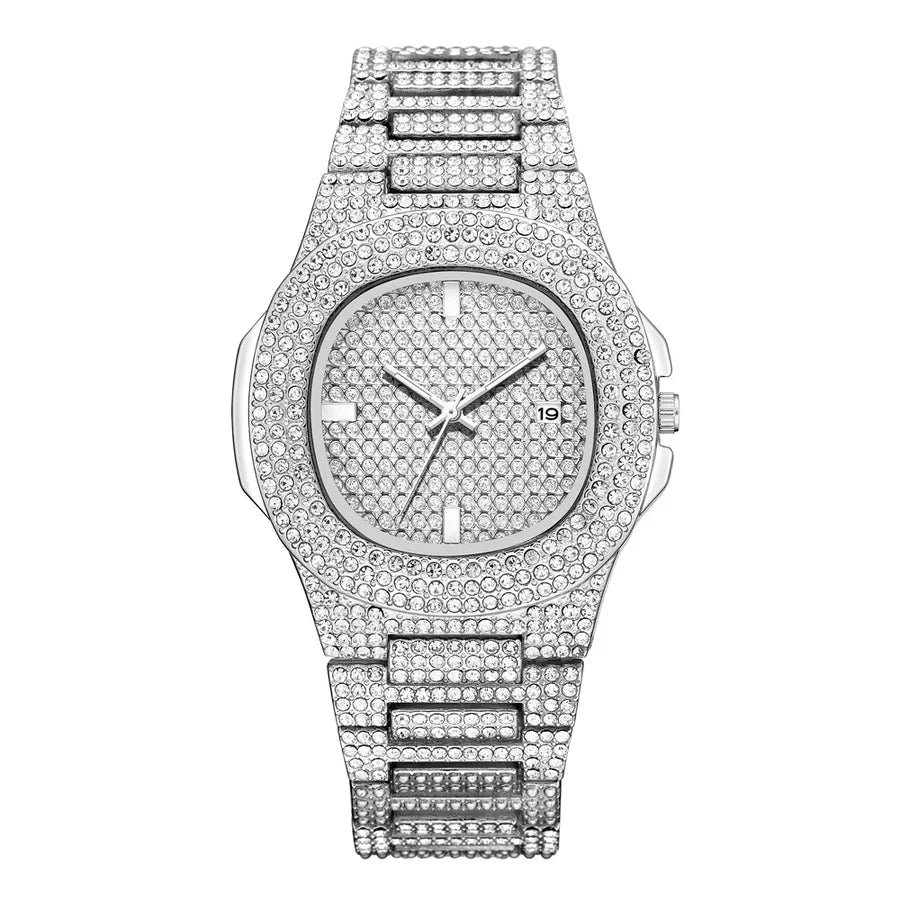 rhinestone alloy ladies quartz watch fashion large dial with diamonds starry calendar ladies fashion watch nihaodropshipping wholesale