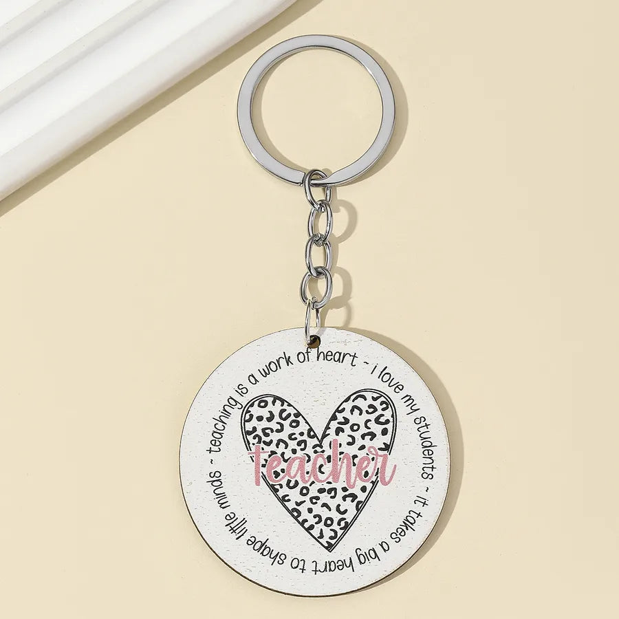 1 Piece Modern Style Letter Wood Teachers' Day Unisex Keychain