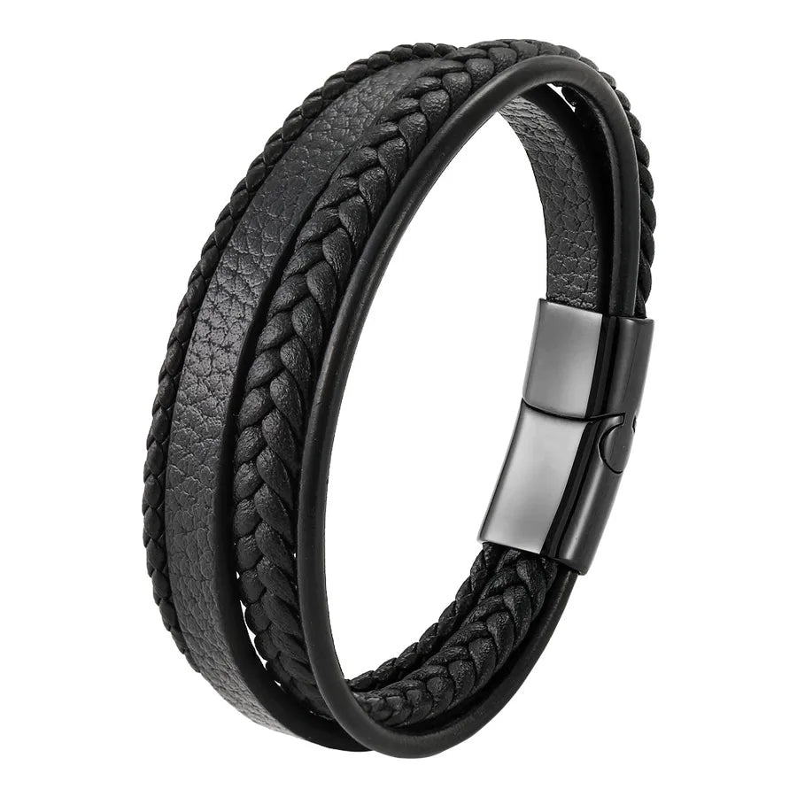 Hot Sale Original  Fashion Hand-Woven Multi-Layer Leather Cord Bracelet Men's Bracelet Ethnic Style Jewelry