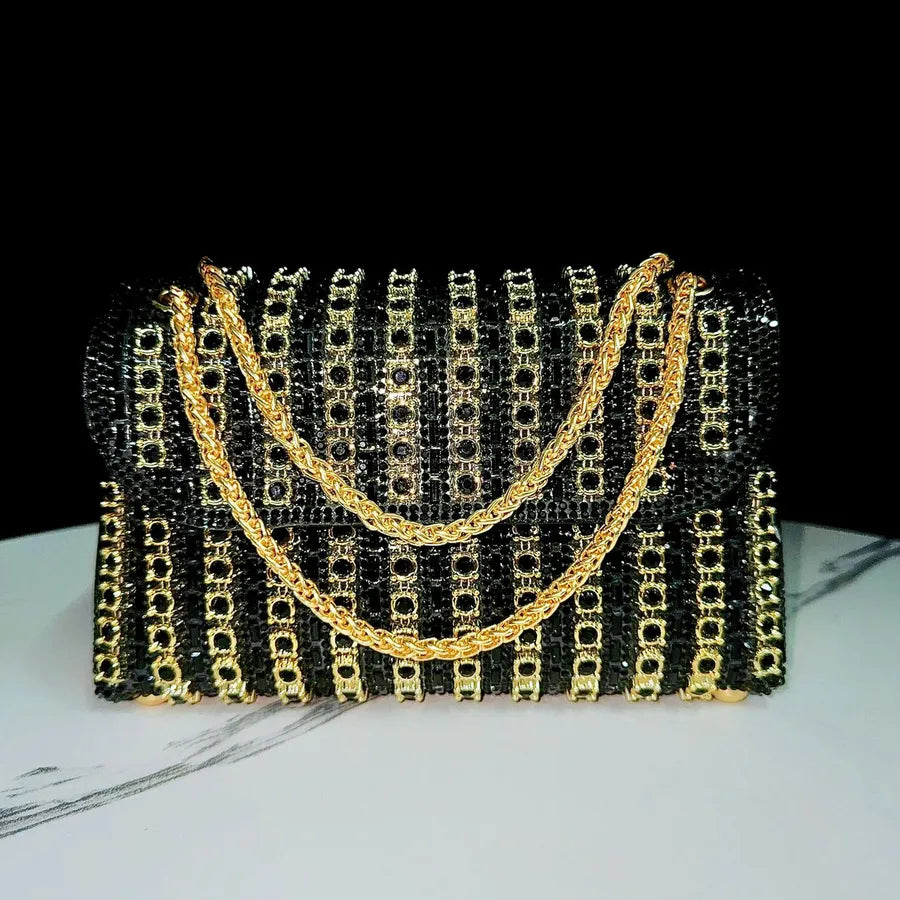 New Full Drill Handbag Diamond Embedded Underarm Evening Bag Women's Socialite Ball Gown Single Shoulder Crossbody Dinner Bag