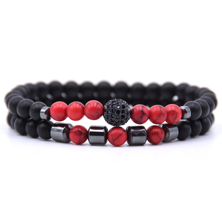 Simple Style Color Block natural stone Bracelets In Bulk