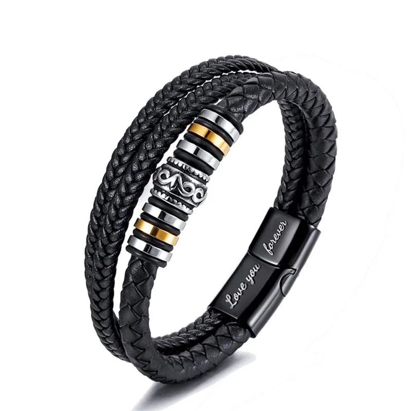 fashion geometric alloy braid men's bracelets