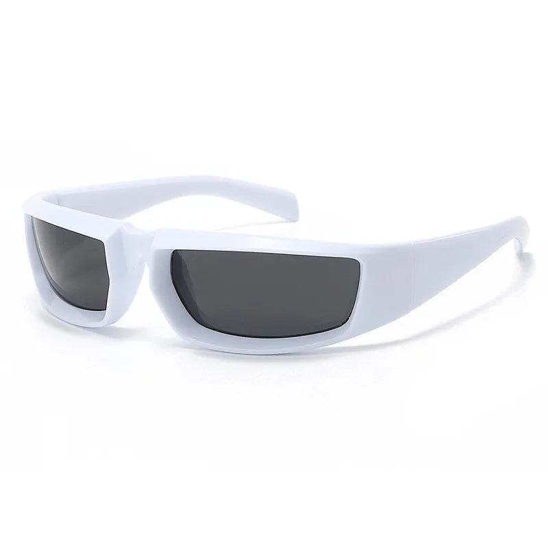streetwear solid color ac square full frame women's sunglasses