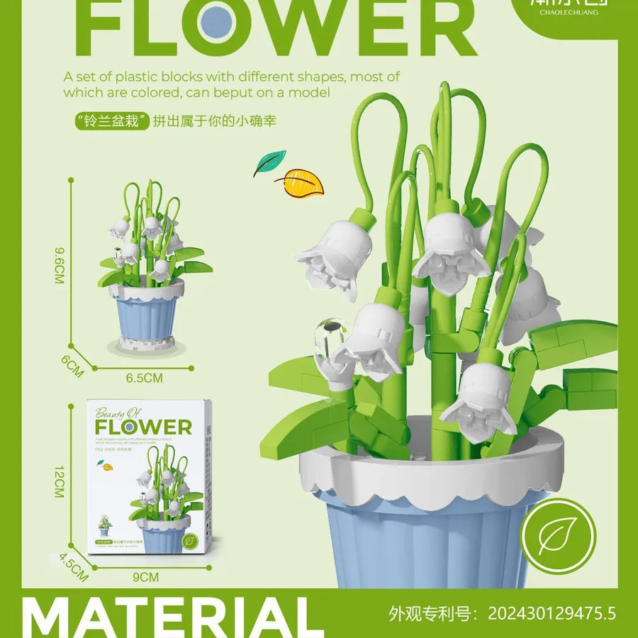 Kids(7-16Years) Flower Plastic Building Toys