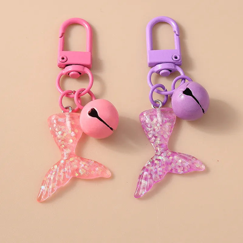 Marine Style Simple Style Commute Bell Fish Tail Alloy Resin Keychain