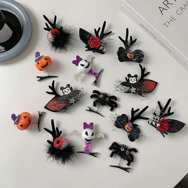 exaggerated funny pumpkin arylic plush hair clip
