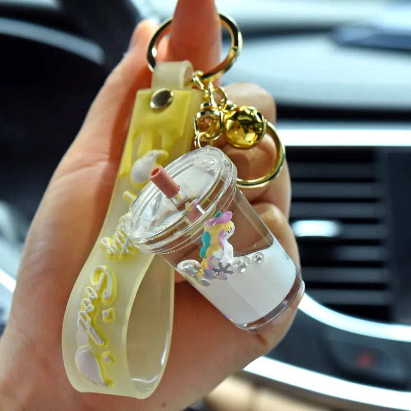 cute  arylic metal plating unisex bag pendant keychain
