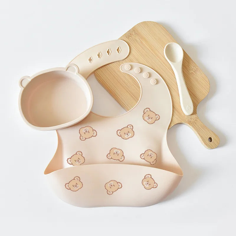 cute bear silica gel burp cloths baby accessories