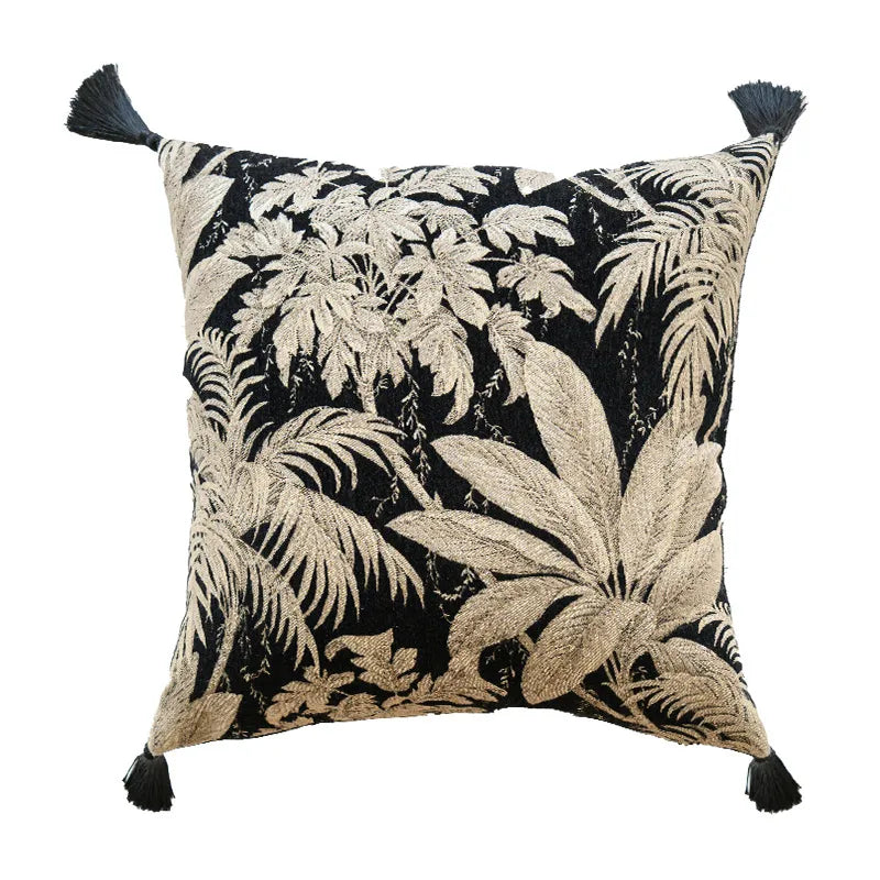 Ins Style Sofa Pillow Cover Bedroom Window Decorative Cushion Case Home Decor Patterned Print Plant Floral Living Room