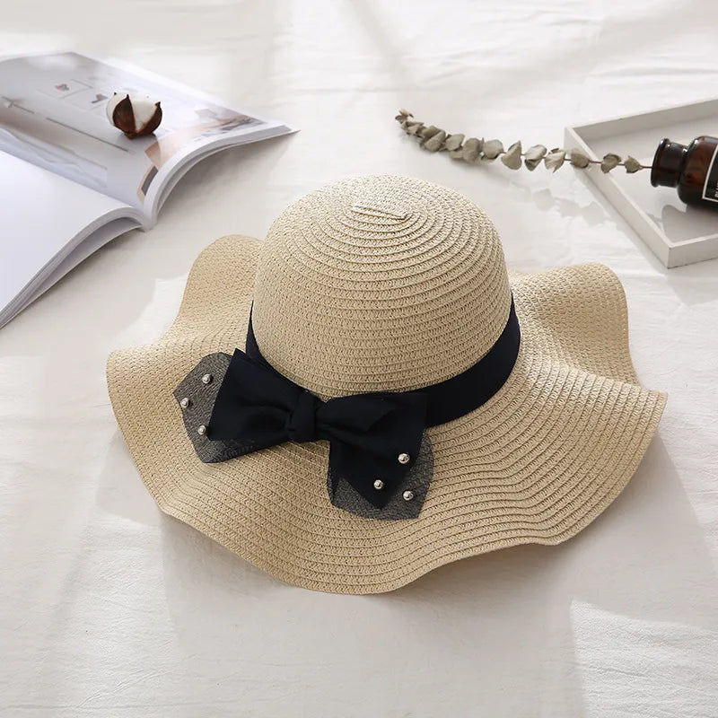 Women's Korean Style Flower Flowers Side Of Fungus Straw Hat