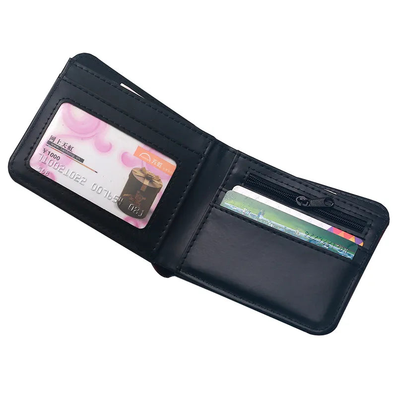 Men's Skull PVC Open Wallets