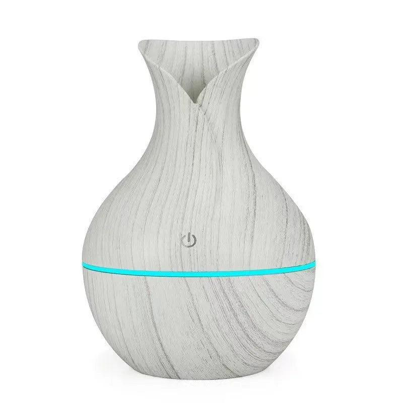 in stock mushroom humidifier spray mute usb vase humidifier aromatherapy machine mini wood grain round humidifier