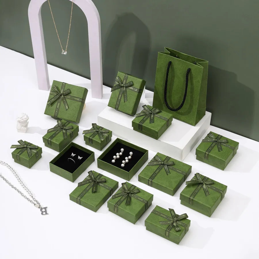 1 Piece Paper Simple Style Daily Solid Color Flower Jewelry Boxes