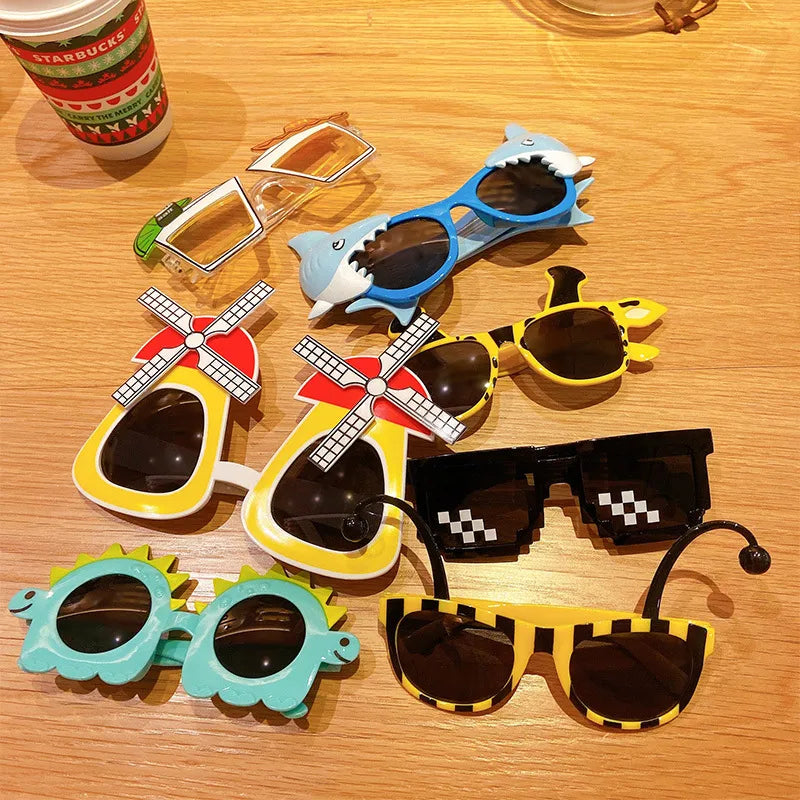 cute cartoon pc special-shaped mirror full frame kids sunglasses