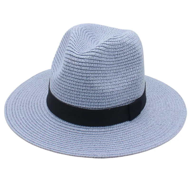 Unisex Vacation Classic Style Solid Color Big Eaves Straw Hat