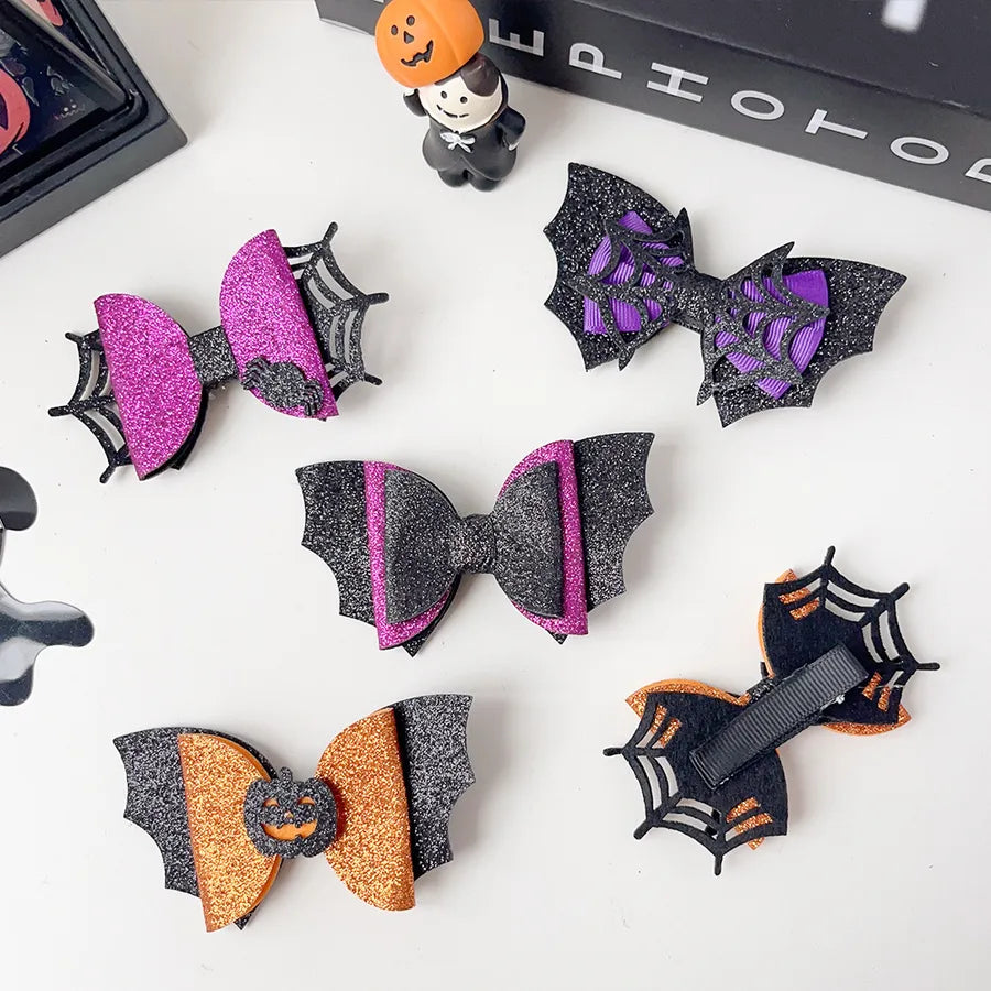 New Arrival Halloween Ornaments Creative Funny Pumpkin Ghost Bat Side Clip Top Clip Festival Atmosphere Hair Accessories