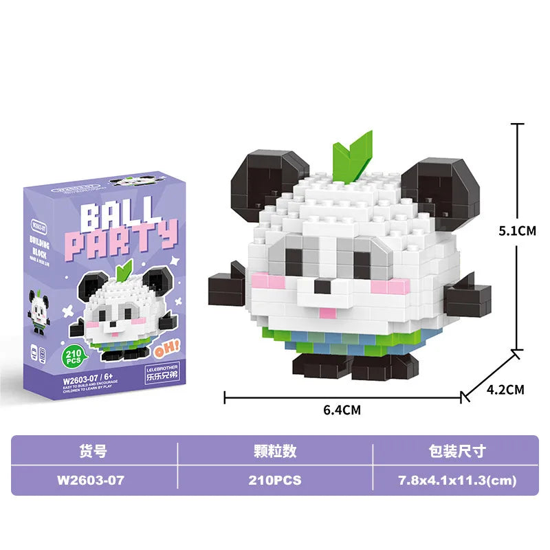 Children Unisex Animal Cartoon Plastic Building Toys