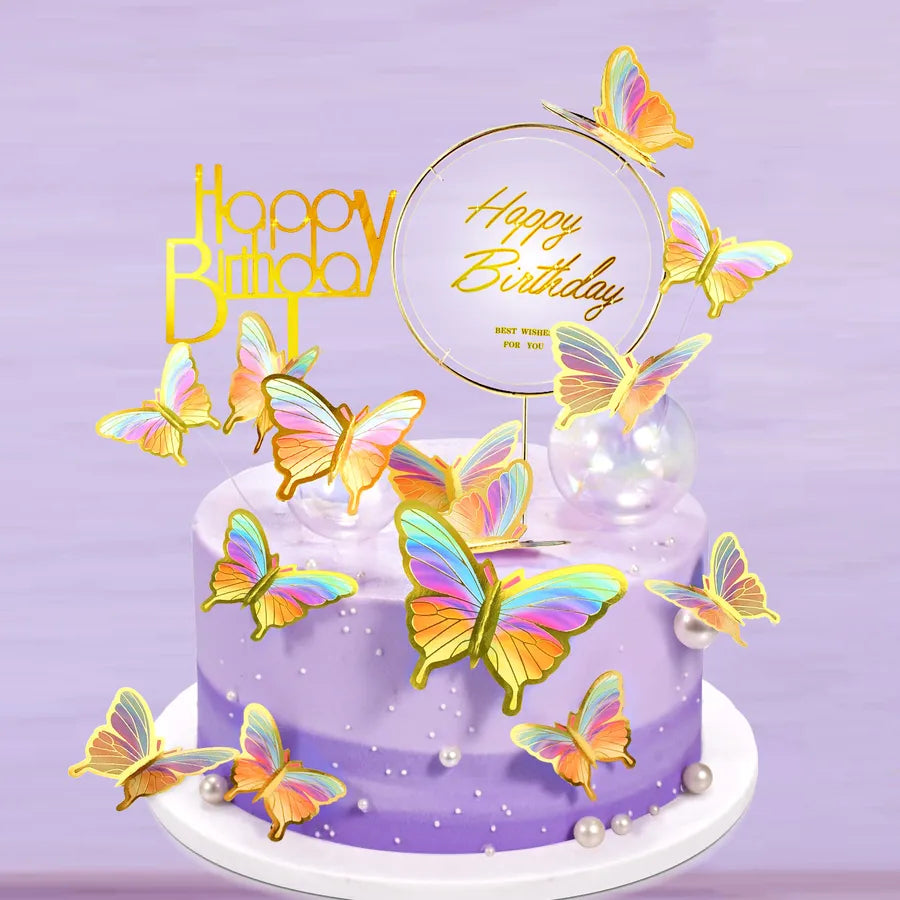 birthday fairy style cute letter butterfly paper birthday cake decorating supplies