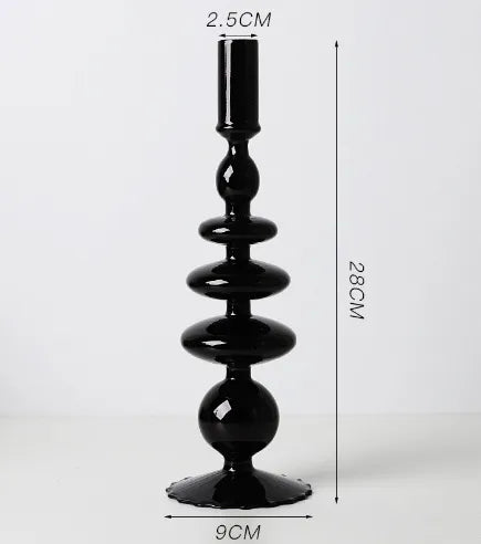 Simple Style Solid Color Glass candlestick