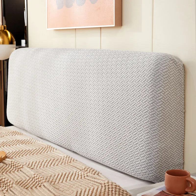 Nordic all-inclusive bed head cover dustproof elastic jacquard bedside cover sofa backrest 1.5m 1.8m protective cover
