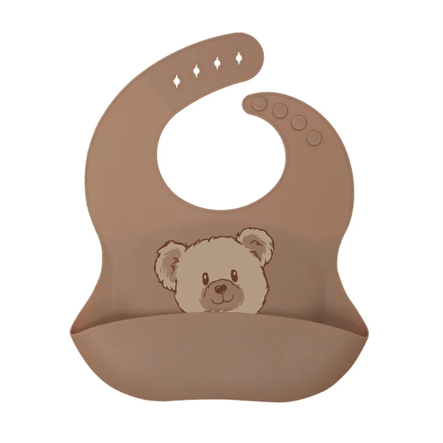 cute bear silica gel burp cloths baby accessories