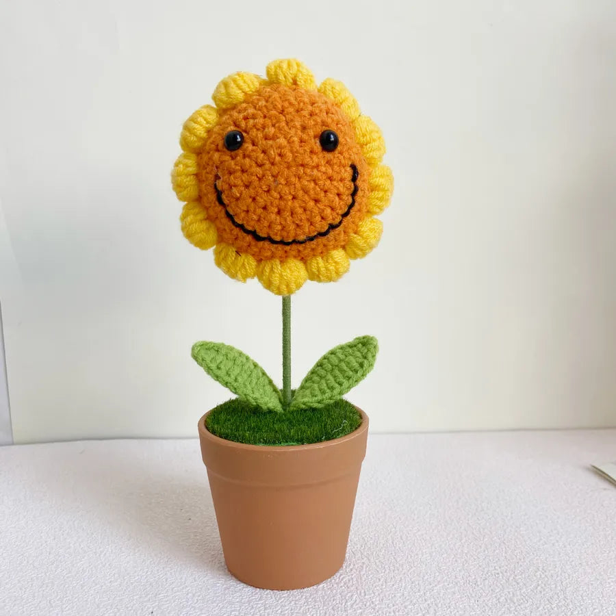 sweet flower knit imitation plants