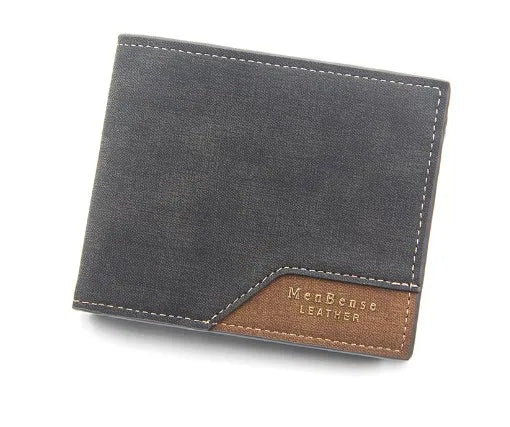 men's solid color pu leather open wallets