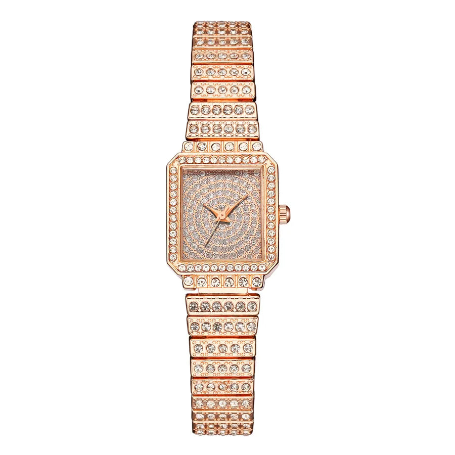 Simple Style Shiny Solid Color Horseshoe Buckle Quartz Women's Watches