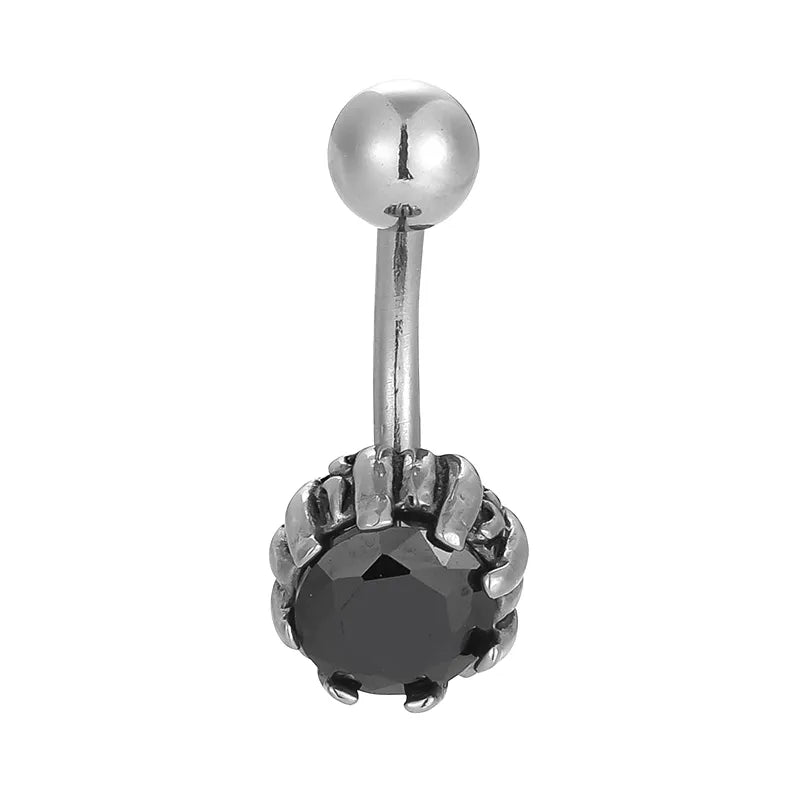 1 Piece Belly Rings Casual Snake Spider 316L Stainless Steel  Polishing Hollow Out Zircon