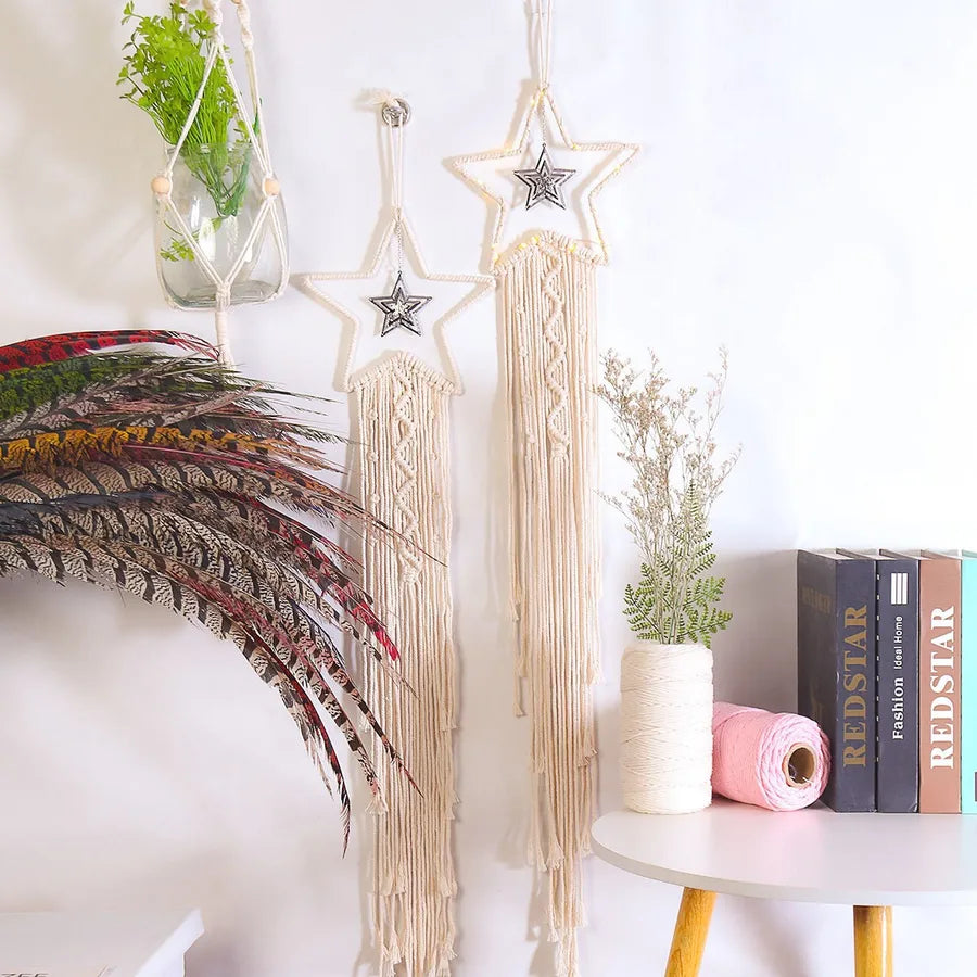 Nordic Style Vacation Dreamcatcher rope Iron Tapestry Dreamcatcher Artificial Decorations