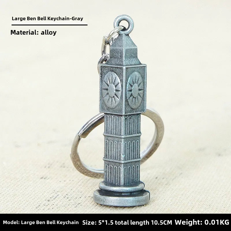 Factory sales metal simulation shell pistol tank aircraft hammer Bell ear spoon keychain uncle souvenir