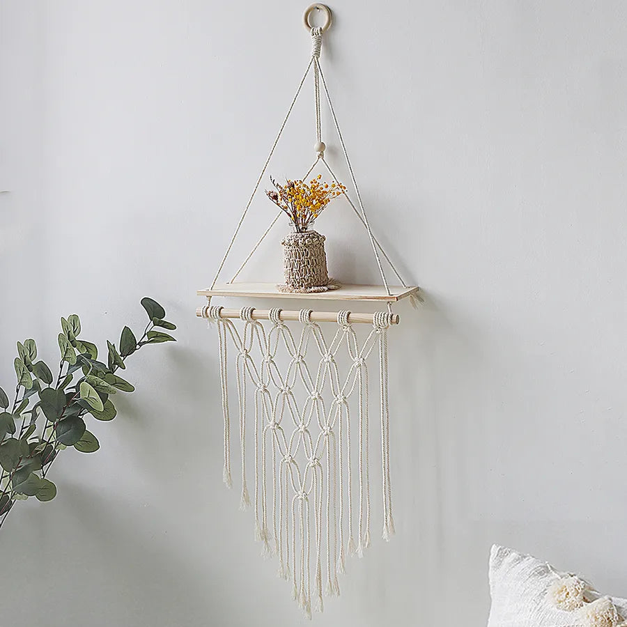 pastoral solid color wood pendant