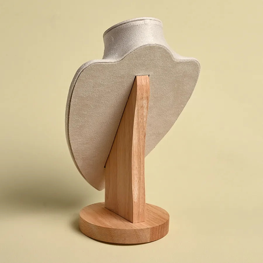 Wooden Mannequin Necklace Jewelry Display Stand Portrait Jewelry Accessory Showcase Handmade Simple Style All Season Use