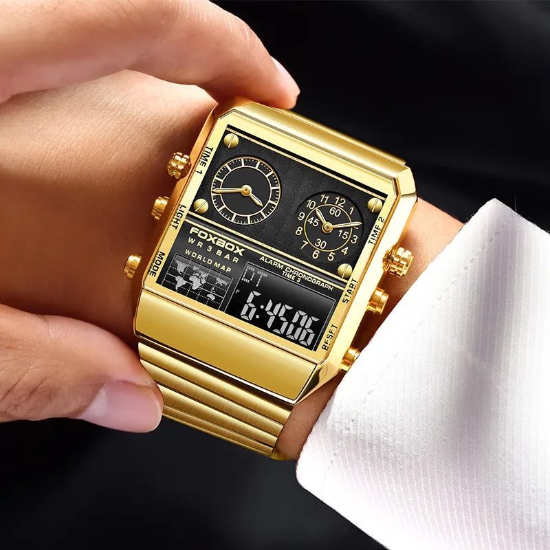 hip-hop retro solid color electronic men's watches