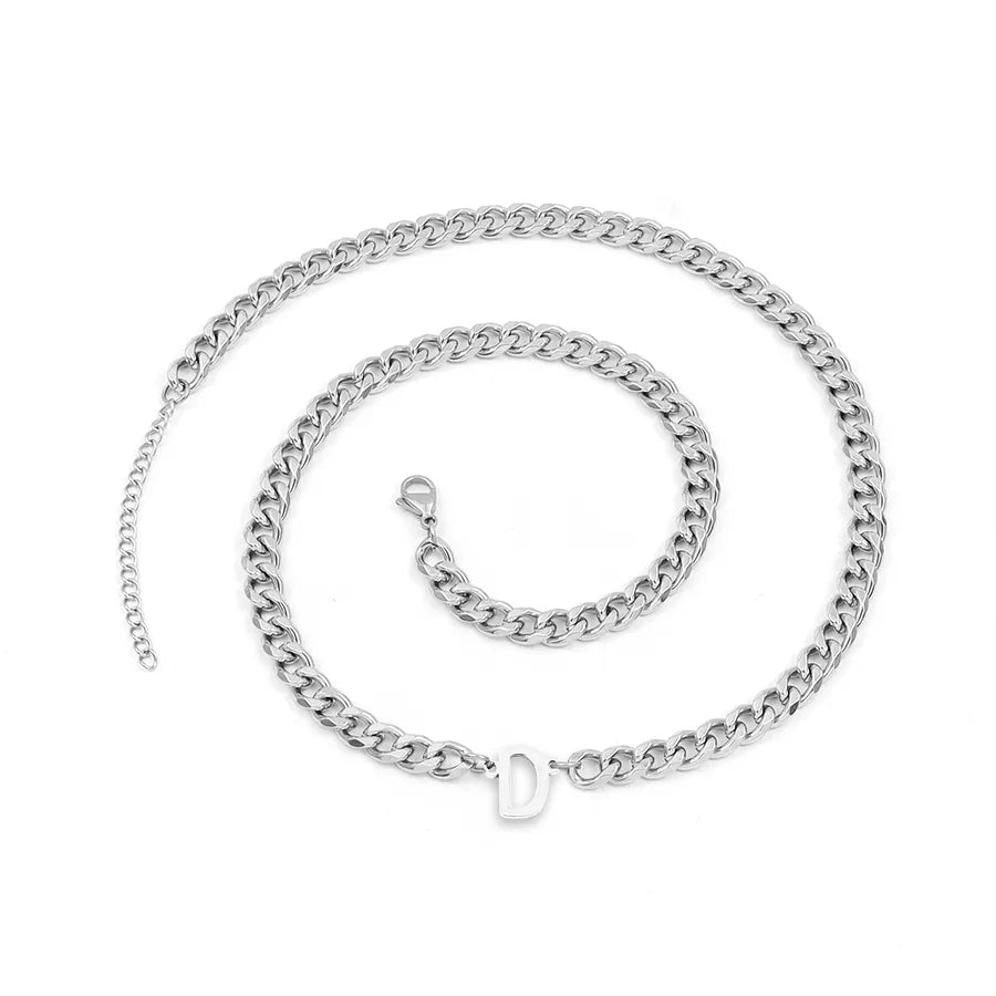 Retro Simple Style Classic Style Letter 201 Stainless Steel 304 Stainless Steel Men's Pendant Necklace