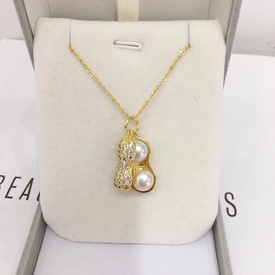 Zhuji Shanxia Lake Natural Freshwater Pearl Pendant Light Luxury High-end Peanut Pearl Pendant Jewelry Wholesale