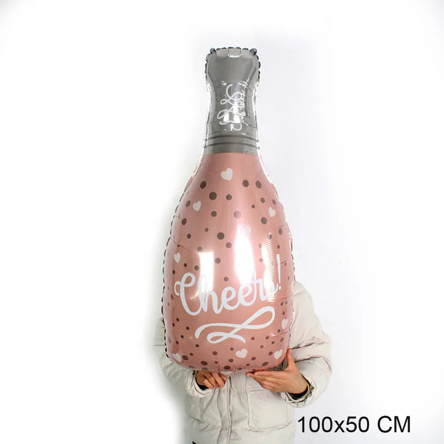 cute exaggerated romantic beer wine glass wine bottle aluminum film party birthday festival balloons