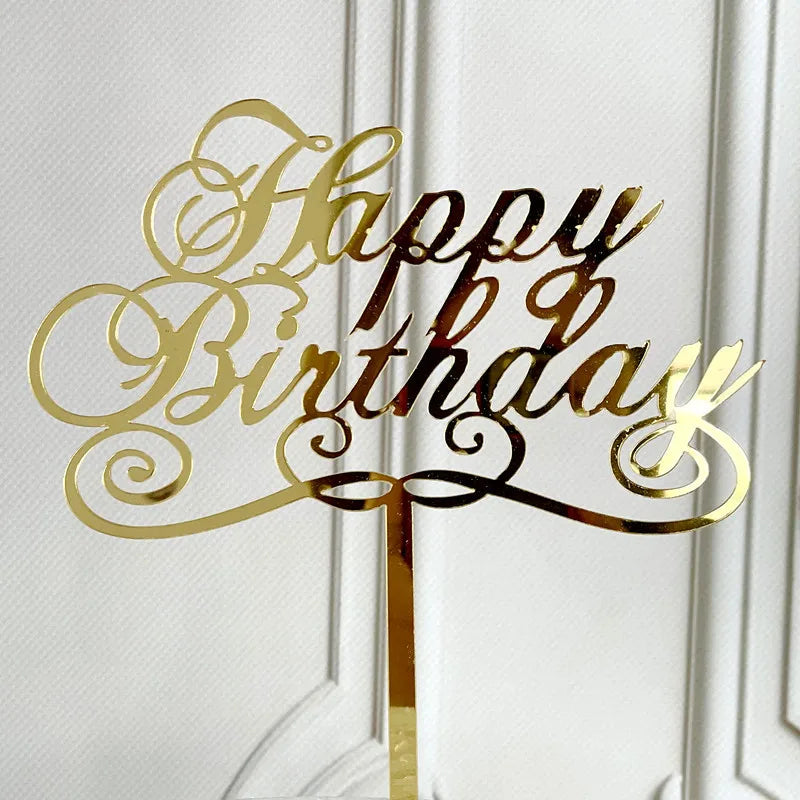 birthday letter arylic party cake decorating supplies