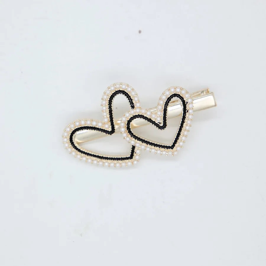 diamond-studded bow alloy hair clip