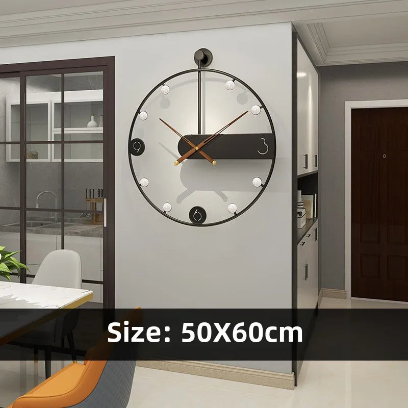 Internet Celebrity Creative Wall Clock Living Room Entrance Background Decoration Clock Wall Hanging Home Modern Simple Art Clock