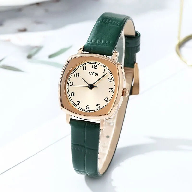 Simple Style Solid Color Buckle Quartz Watch Women's Watches